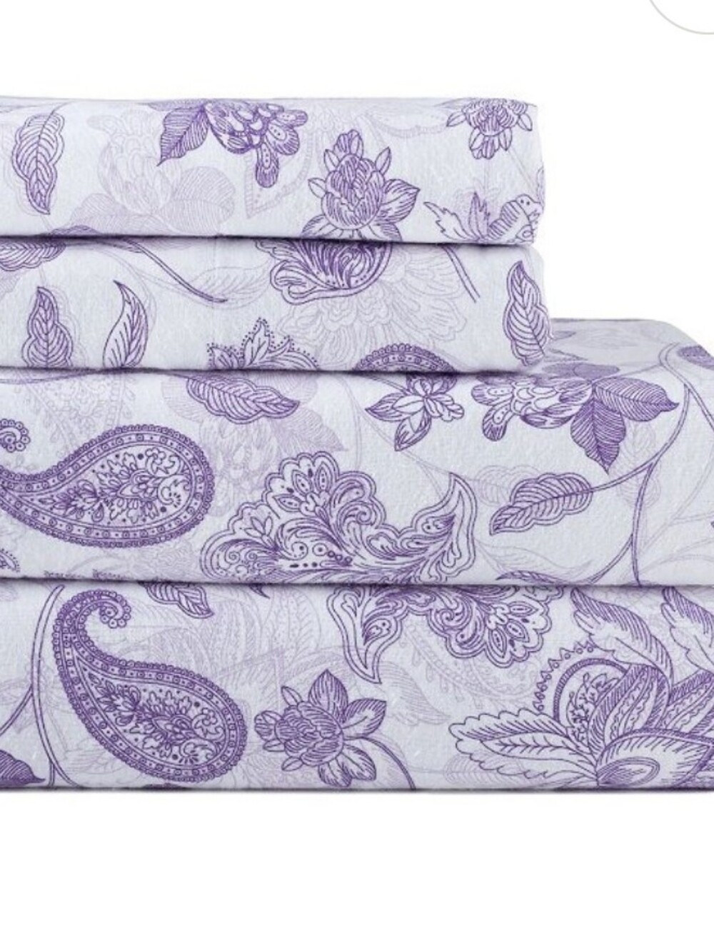 Lavender Paisley Printed Sheet Set - 100% COTTON